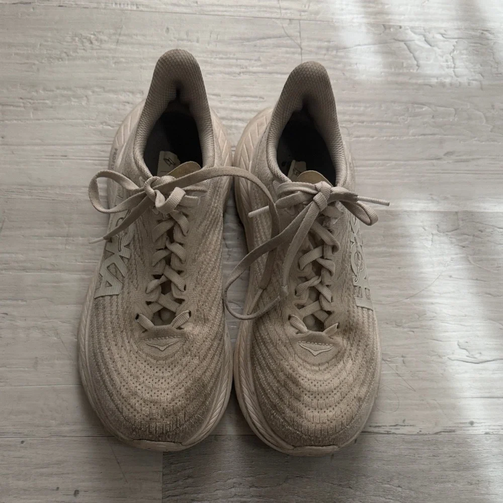 Hoka Women's Athletic Running Shoes in Light Beige